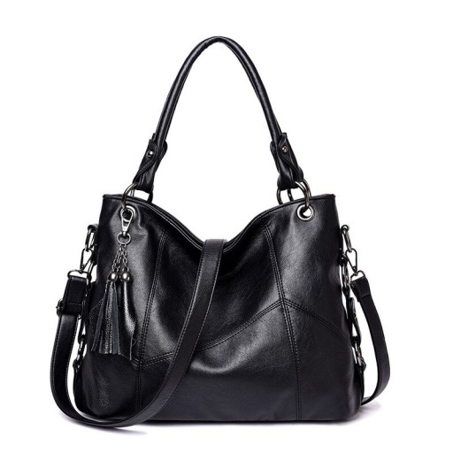 Grote dames handtas voor in de hand of over de schouder 37 x 27 x 14 cm Met bovenhandvat en afneembare schouderriem Decoratieve kwast