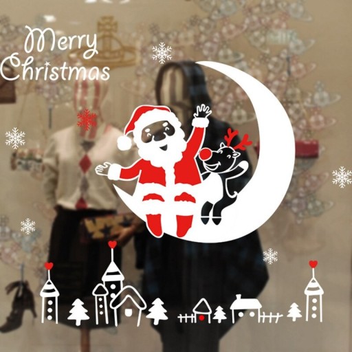 Grote kerst glas sticker