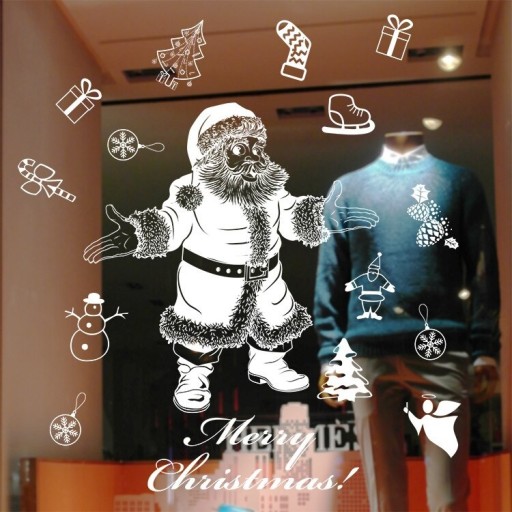 Grote kerst glas sticker