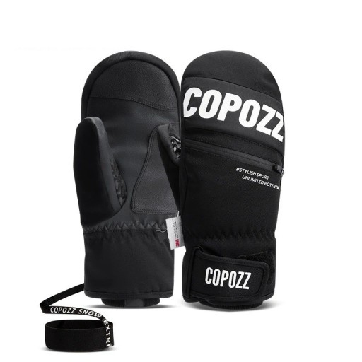 Guantes de esquí impermeables y cálidos, guantes de invierno antideslizantes para esquí y snowboard, guantes de nieve con forro polar para hombres y mujeres, guantes de invierno con cordón