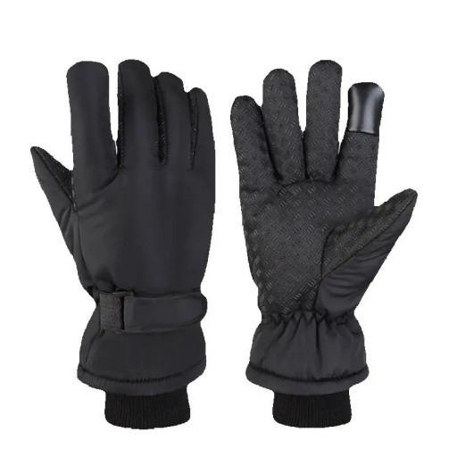 Guantes de esquí para mujer táctiles Talla universal Guantes aislantes de poliéster PU cuero Resistentes guantes deportivos cálidos para actividades