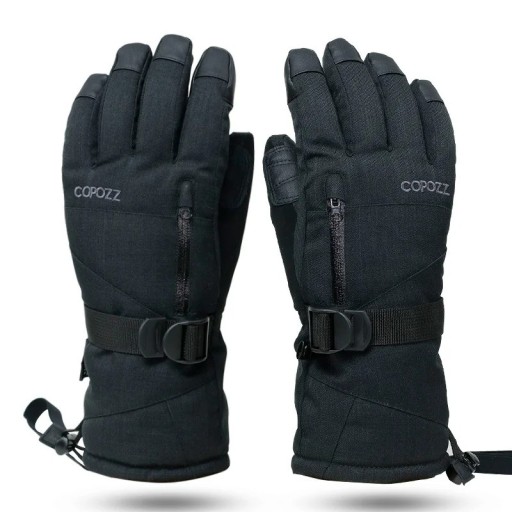 Guantes de esquí unisex impermeables con función de pantalla táctil Guantes de invierno cálidos Guantes de esquí y snowboard para hombres