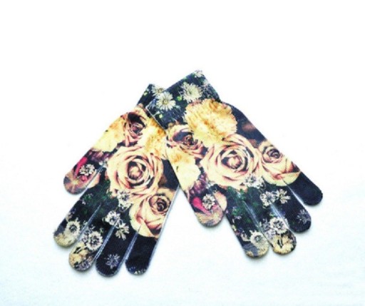 Guantes de mujer con estampado animal 3D J531
