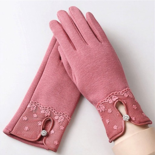 Guantes de mujer con flores J823