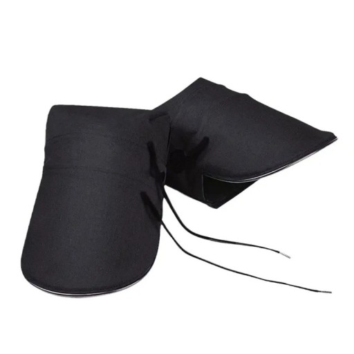 Guantes impermeables negros para manillar de motocicleta de 24 x 14 cm, resistentes al viento y al sol, para motocicletas, scooters, vehículos todo terreno y motos de nieve.