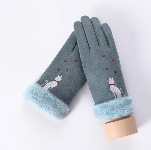 Guanti da donna con gattino J2830