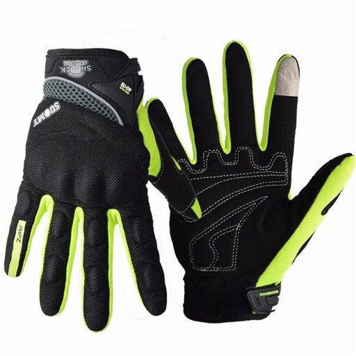 Guanti da moto unisex a dita intere traspiranti stile racing guanti sportivi antiscivolo design resistente e indossabile