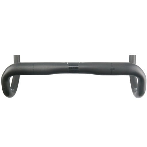 Guiador de estrada em carbono formato compacto 420 mm superior 400 mm inferior carbono preto com risca preta para bicicleta de estrada