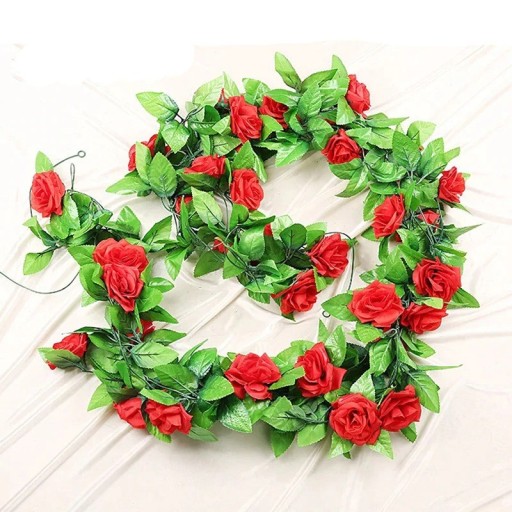 Guirlande artificielle de roses grimpantes