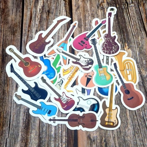 Guitar klistermærker 24 stk.