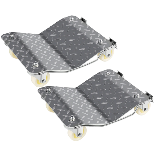 Gumiatároló kocsik 2 db 500 kg teherbírású egyenként 40,6 × 30,5 × 10,2 cm fém platformok kerekeken autókhoz