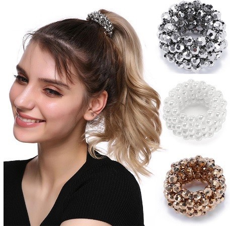 Gumiça de cabelo pérola