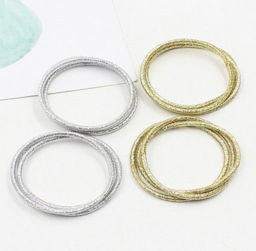 Gumiças brilhantes para cabelo - 20 unid