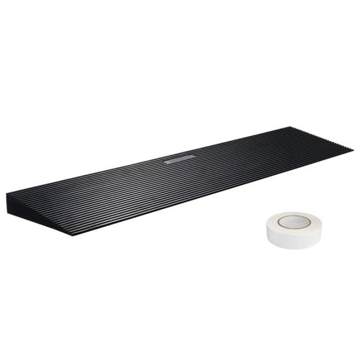 Gumová rampa pro invalidní vozíky prahový nájezd stříhatelná z přírodní gumy 90 x 20 x 3 cm nosnost 15 t černá pro překonání prahů