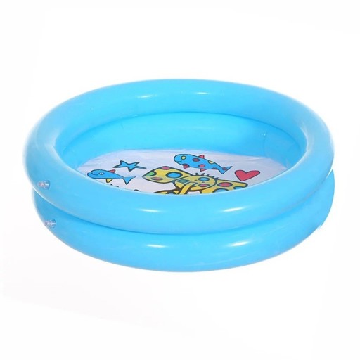 Gyermek felfújható medence 65x15 cm PVC-ből, állatmintával. Nyári kerek kád. Vízi játék gyerekeknek. Színes kültéri medence.