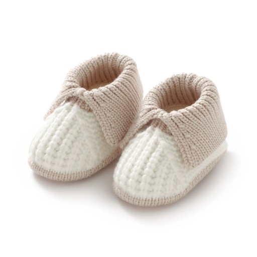 Gyermek kötött cipő hajtogatható szegéllyel Plastikus kötött minta és puha talp Szövet Slip-on modell Unisex cipő a legkisebbeknek