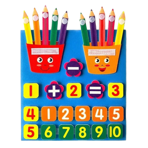 Gyermek matematikai segédeszköz tépőzárral