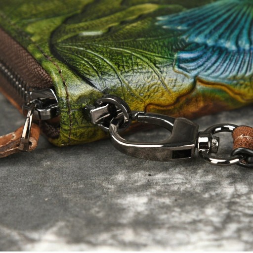 Γυναικεία δερμάτινη πορτοφόλι με κοδρίκο