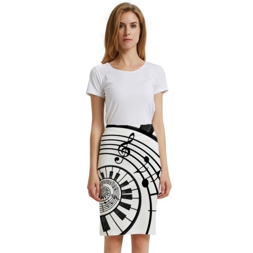 Γυναικεία εφαρμοστή φούστα με σχέδιο A1931