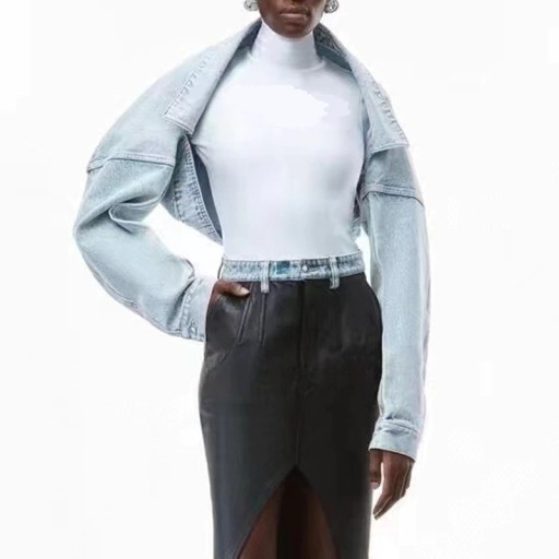 Γυναικεία κοντή τζιν μπουφάν P2560