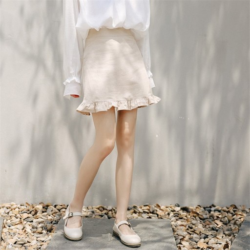 Γυναικεία μίνι φούστα με βολάν G100