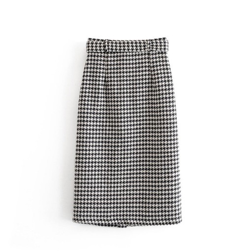 Γυναικεία πλεκτή φούστα ασπρόμαυρη