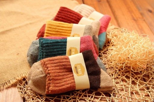 Γυναικείες μάλλινες κάλτσες - 5 ζεύγη