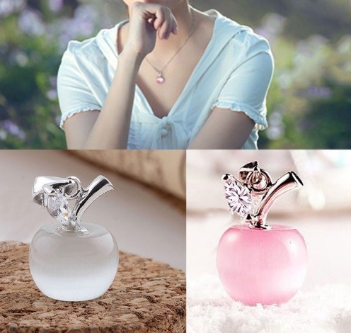 Γυναικείο ασημένιο κρεμαστό κόσμημα Μήλο J1219