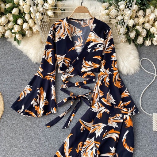 Γυναικείο crop top και παντελόνι B1138