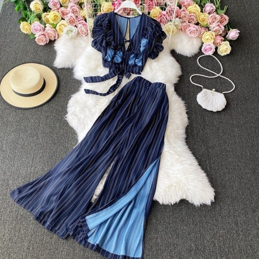 Γυναικείο crop top και παντελόνι B1237