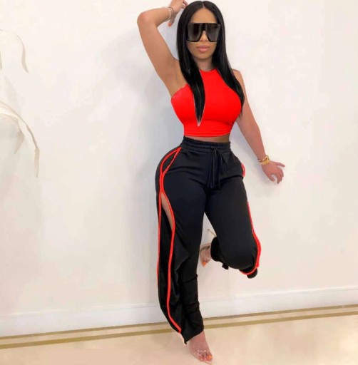 Γυναικείο crop top και παντελόνι B1284