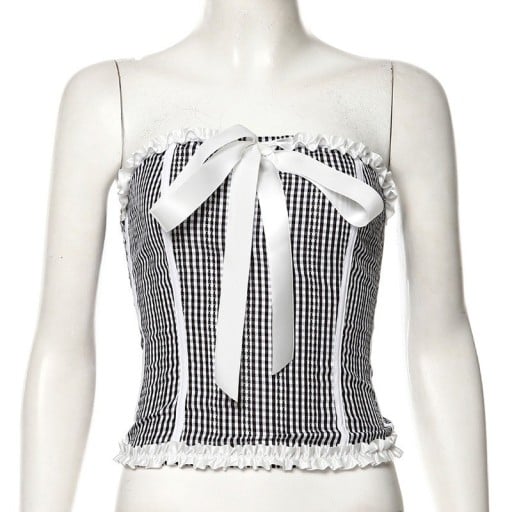 Γυναικείο crop top με φιόγκο A1245