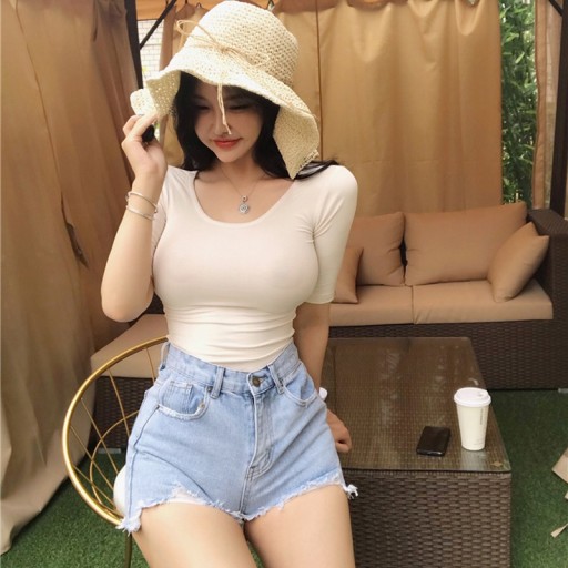 Γυναικείο ελαστικό μπλουζάκι A1252