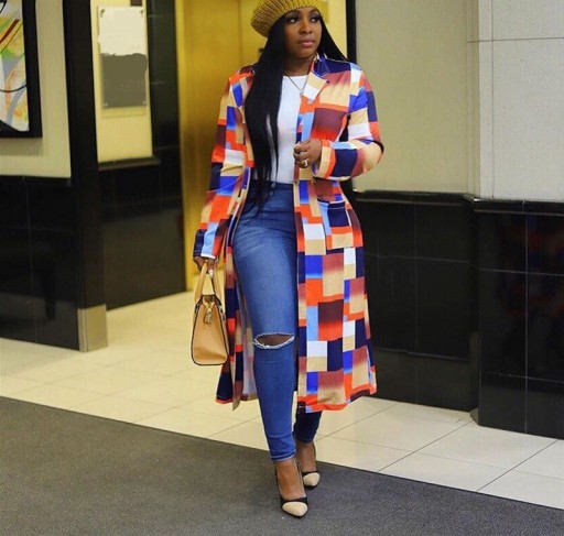 Γυναικείο καρό παλτό P1995