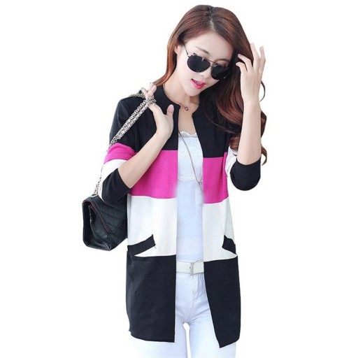 Γυναικείο ριγέ cardigan G312