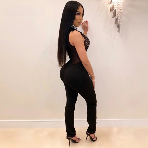 Γυναικείος εφαρμοστός ολόσωμος φόρεμα με πετράδια G191