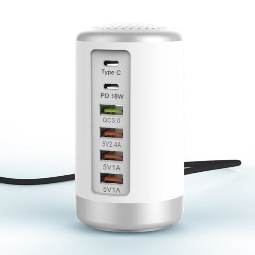 Gyors töltőállomás 6 port 65 W