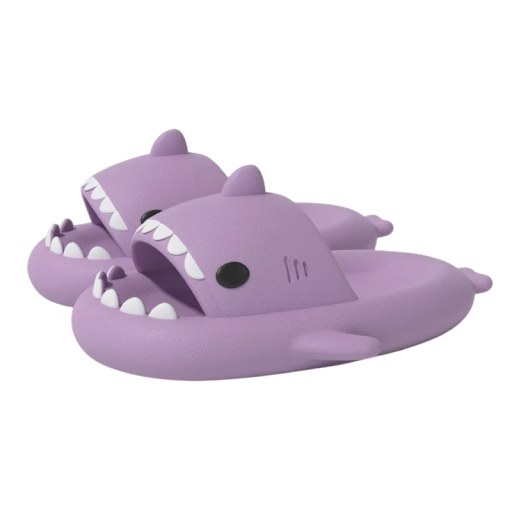 Haaivormige antislippantoffels voor kinderen en volwassenen Open mond met tanden Uitstekende vinnen Unisex huisschoenen Origineel cadeau
