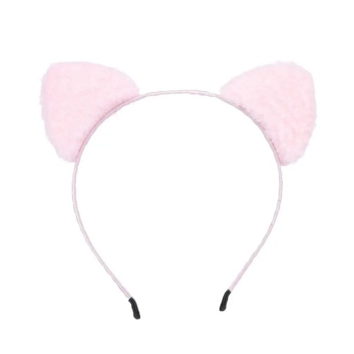 Haarband met pluche kattenoren Zacht harig haarband Dames carnaval en feest haaraccessoire