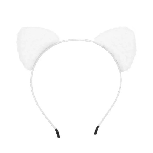 Haarband met pluche kattenoren Zacht harig haarband Dames carnaval en feest haaraccessoire