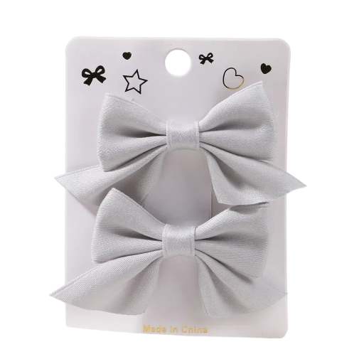 Haarstrikjes clips 2 stuks 6,4 x 3,8 cm Elegante haaraccessoire Stijlvolle strikjes voor meisjes en vrouwen Klassieke haarspeldjes Leuke decoratie