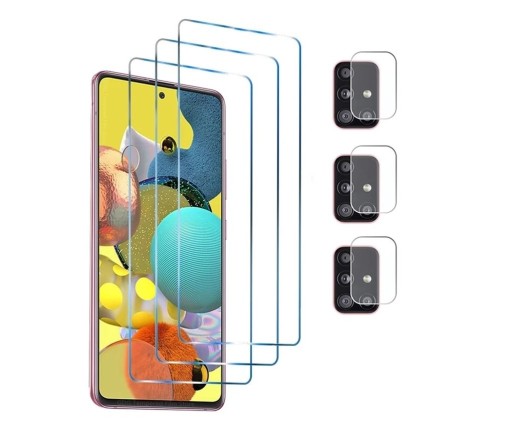 Hærdet glas til skærm og kamera til Samsung A54 5G 6 stk.