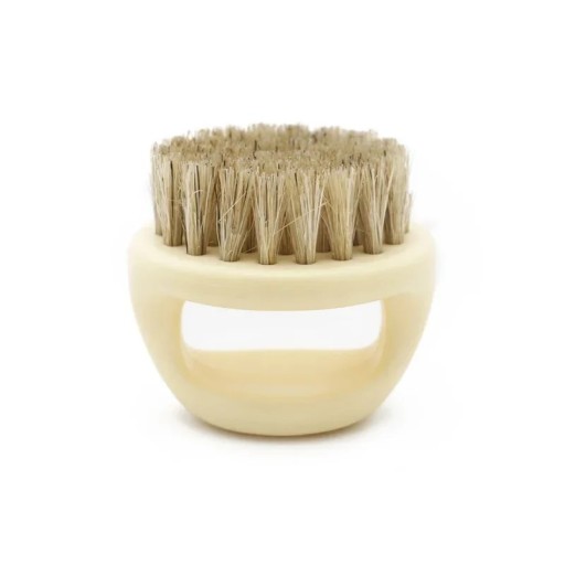 Hair and Beard Brush 6 x 6 x 6.5 cm Light Bristles Ergonomic Handheld Brush Compact Size for Hair and Beard Styling