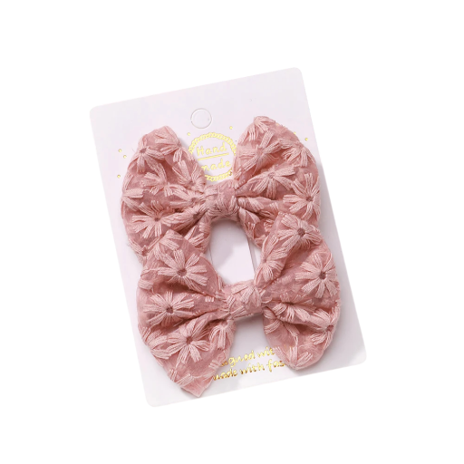 Haj masni 2 db Hímzett virágkapcsok 6,4 x 3,8 cm Elegáns hajkiegészítők Virágos hajdísz Stílusos frizura