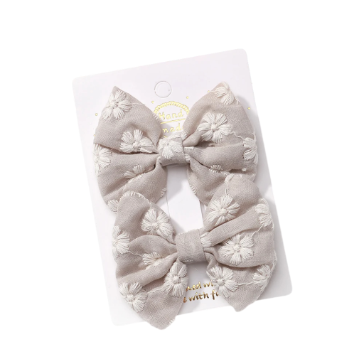 Haj masni 2 db Hímzett virágkapcsok 6,4 x 3,8 cm Elegáns hajkiegészítők Virágos hajdísz Stílusos frizura