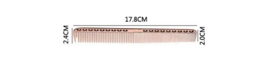 Hajvágó fésű 17,8 x 2,4 x 2 cm Alumínium professzionális fésű Finom fogak a választékhoz Hajformázás