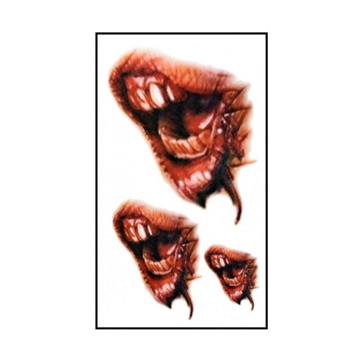Halloween falske tatoveringssæt med 6 dele