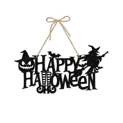 Halloween hængende dekoration Glædelig Halloween 41 x 21 cm