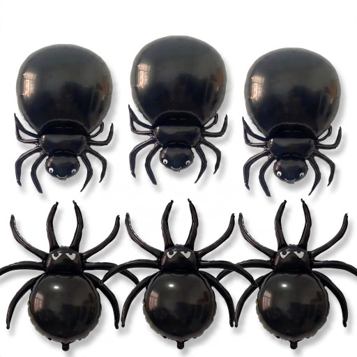 Halloween Koriste Ilmapallot Hämähäkit 6 kpl Kaksi Eri Hämähäkkityyppiä Pitkillä Jaloilla Musta Halloween Juhliin