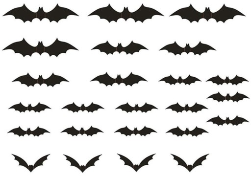 Halloween-lepakkotarra 24 kpl
